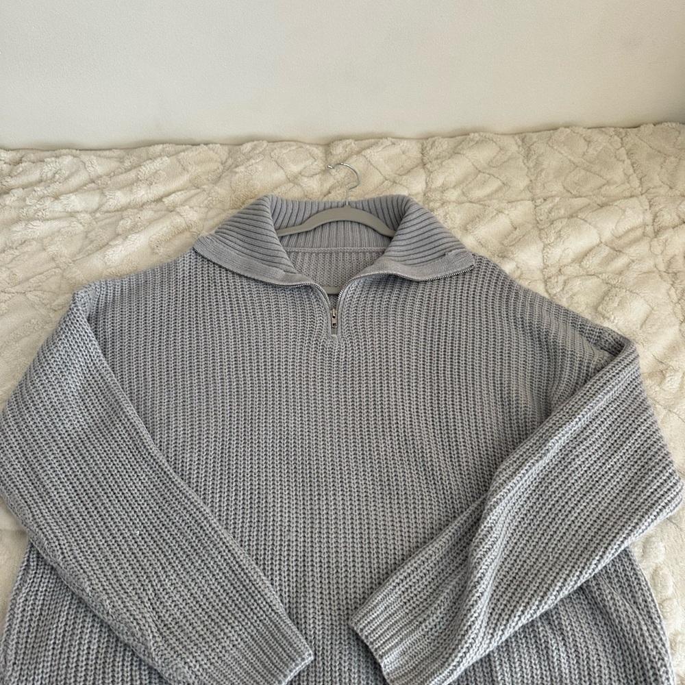Cozy Gray Knit Sweater
